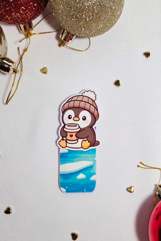 🐧 Cozy Penguin Magnetic Bookmark