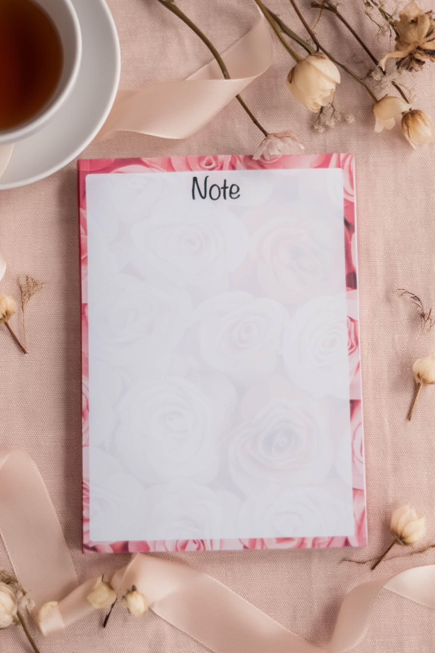 🌸 Rose Bloom A5 Notepad – 60 Pages