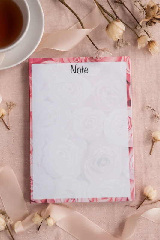 🌸 Rose Bloom A5 Notepad – 60 Pages