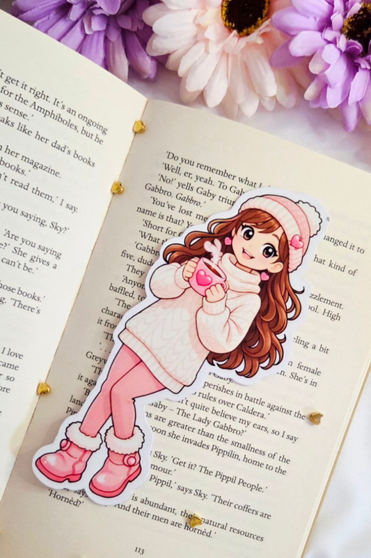Blush Snow Heart Belle Bookmark