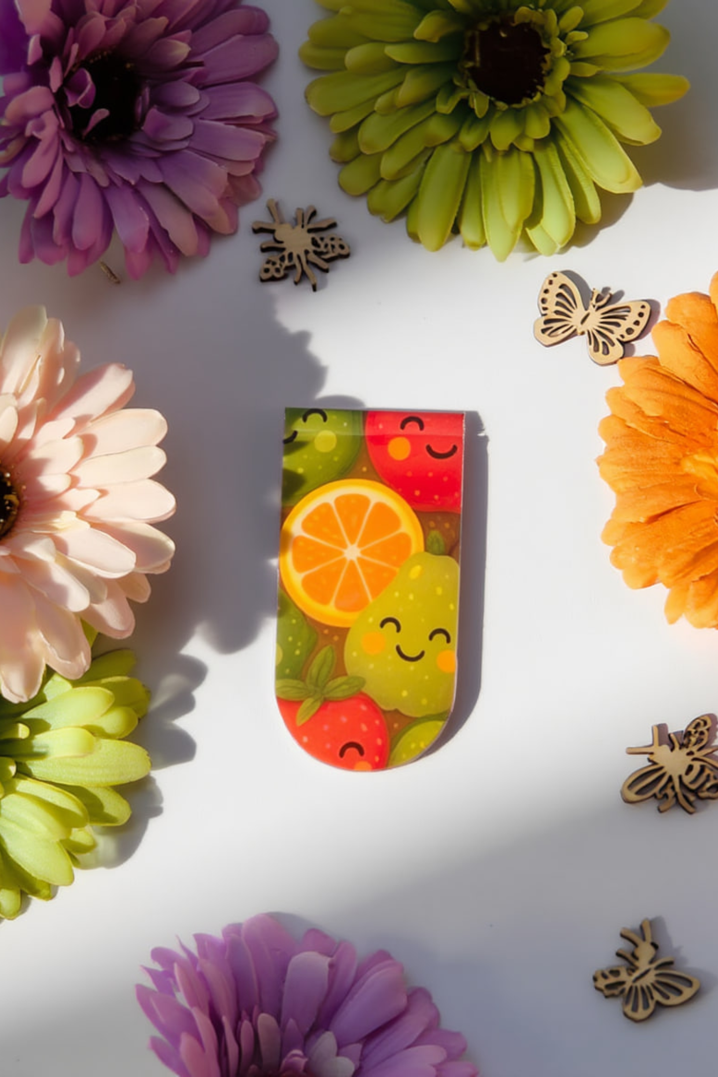 Fruity Smiles Magnetic Bookmarks -Pack of 3 bookmarks