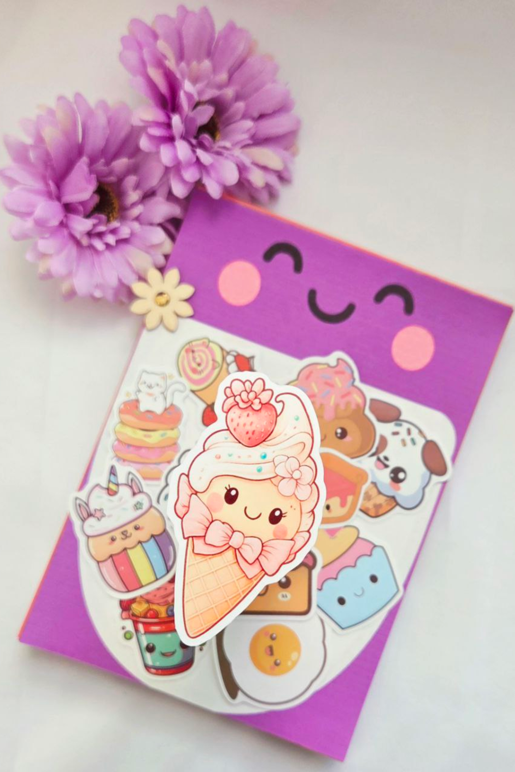 🍰 LivLivStar Sweet Fantasy Dessert Collection - Pack of 17 Stickers