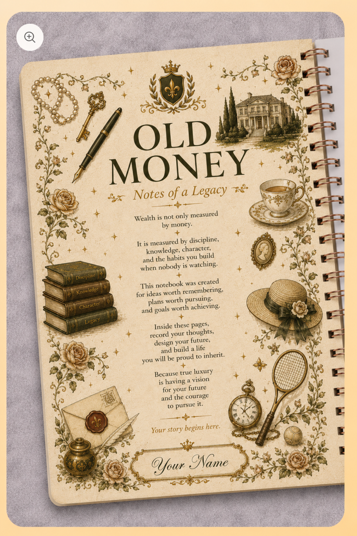 Old Money – Notes of a Legacy Personalised Notebook