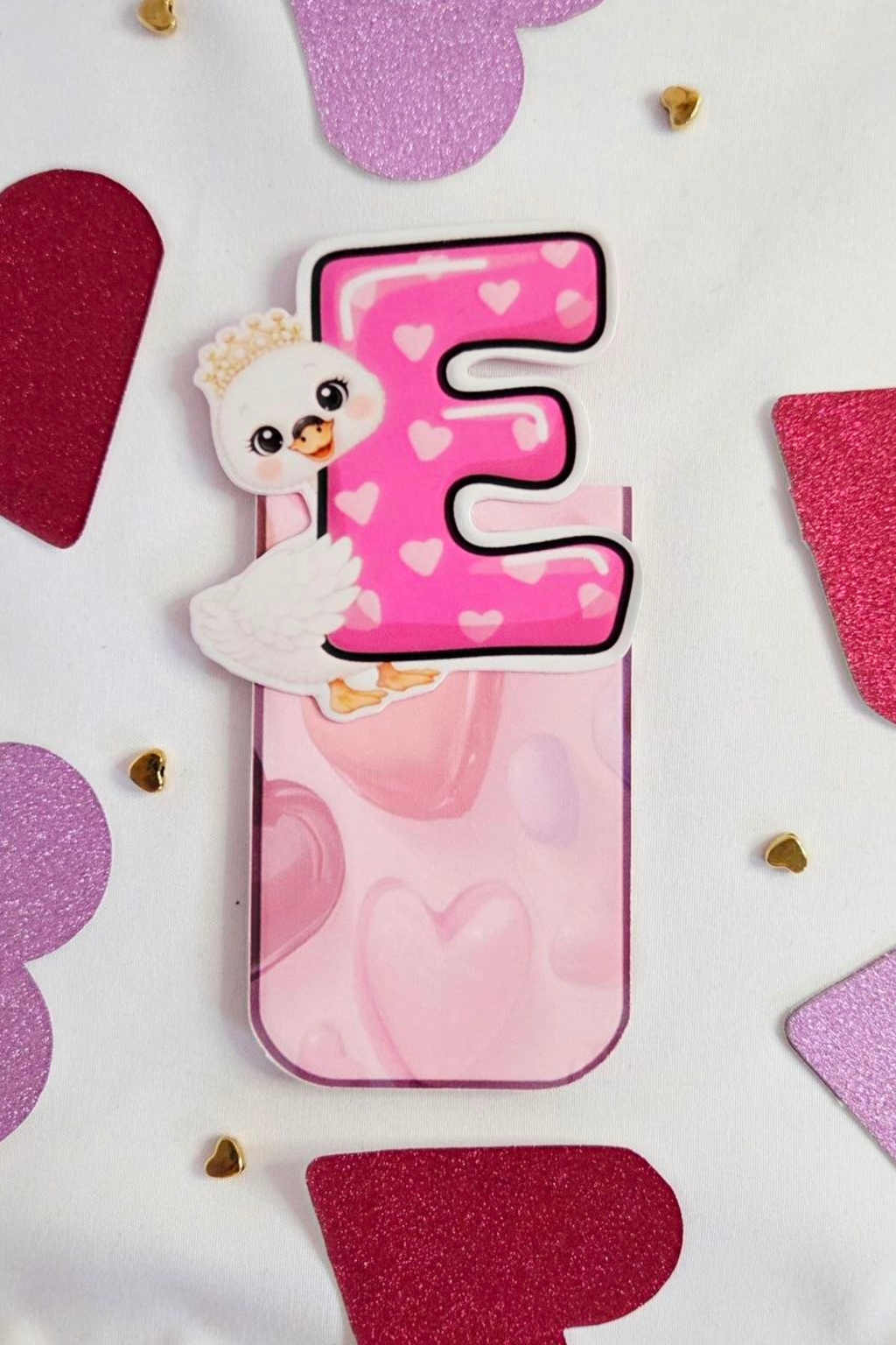 💕 LOVE Swan Magnetic Bookmark Set