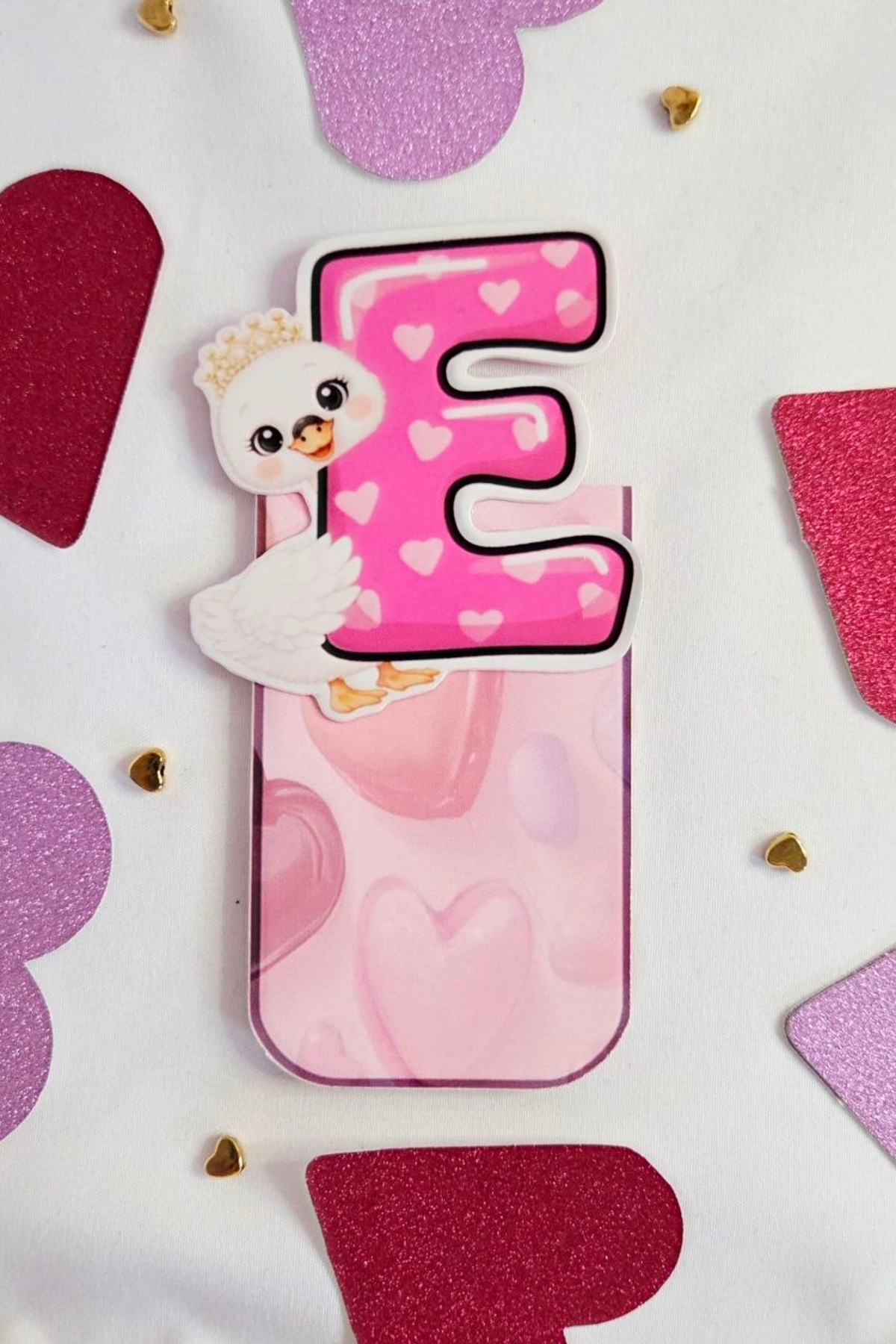 💕 LOVE Swan Magnetic Bookmark Set