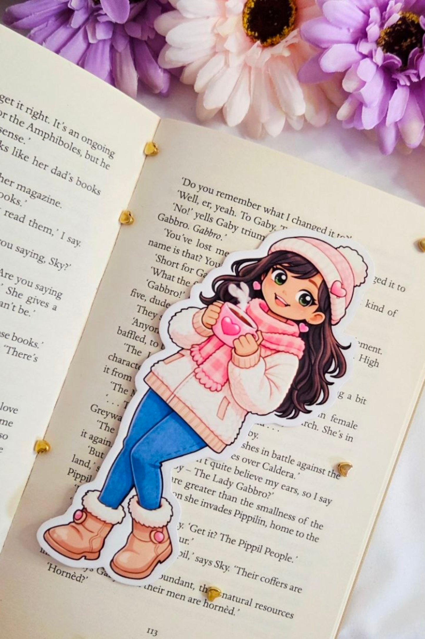 Winter Cocoa Heart Belle Bookmark