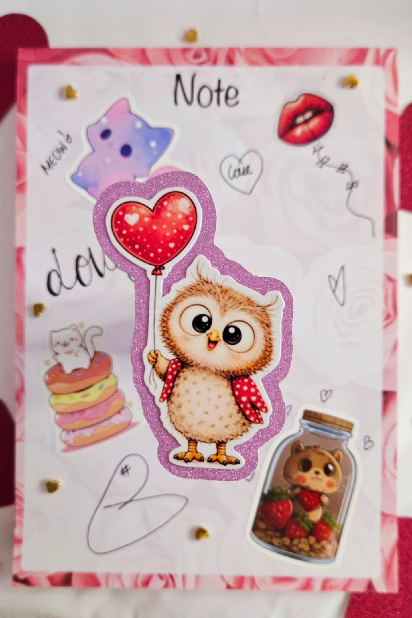 Owl Glitter Sticker