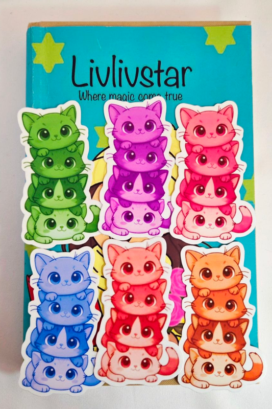 Rainbow Cat Tower Glossy Sticker Pack