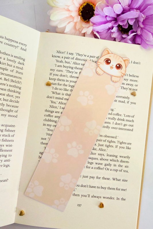 3D Effect Vanilla Paw Bookmark