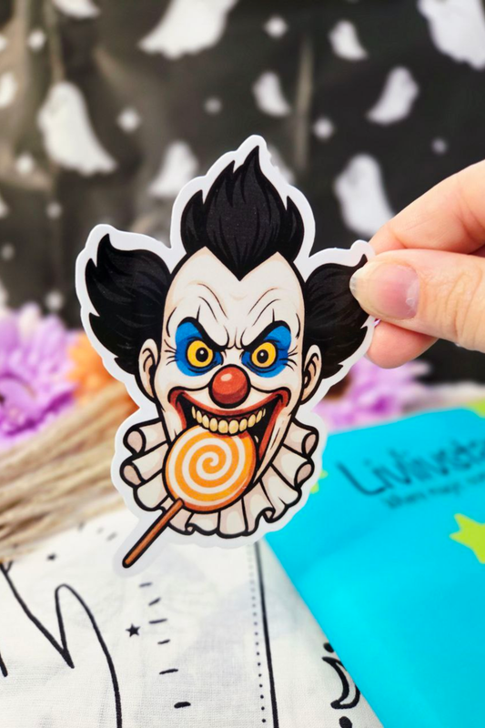 Candy Spiral Clown Sticker