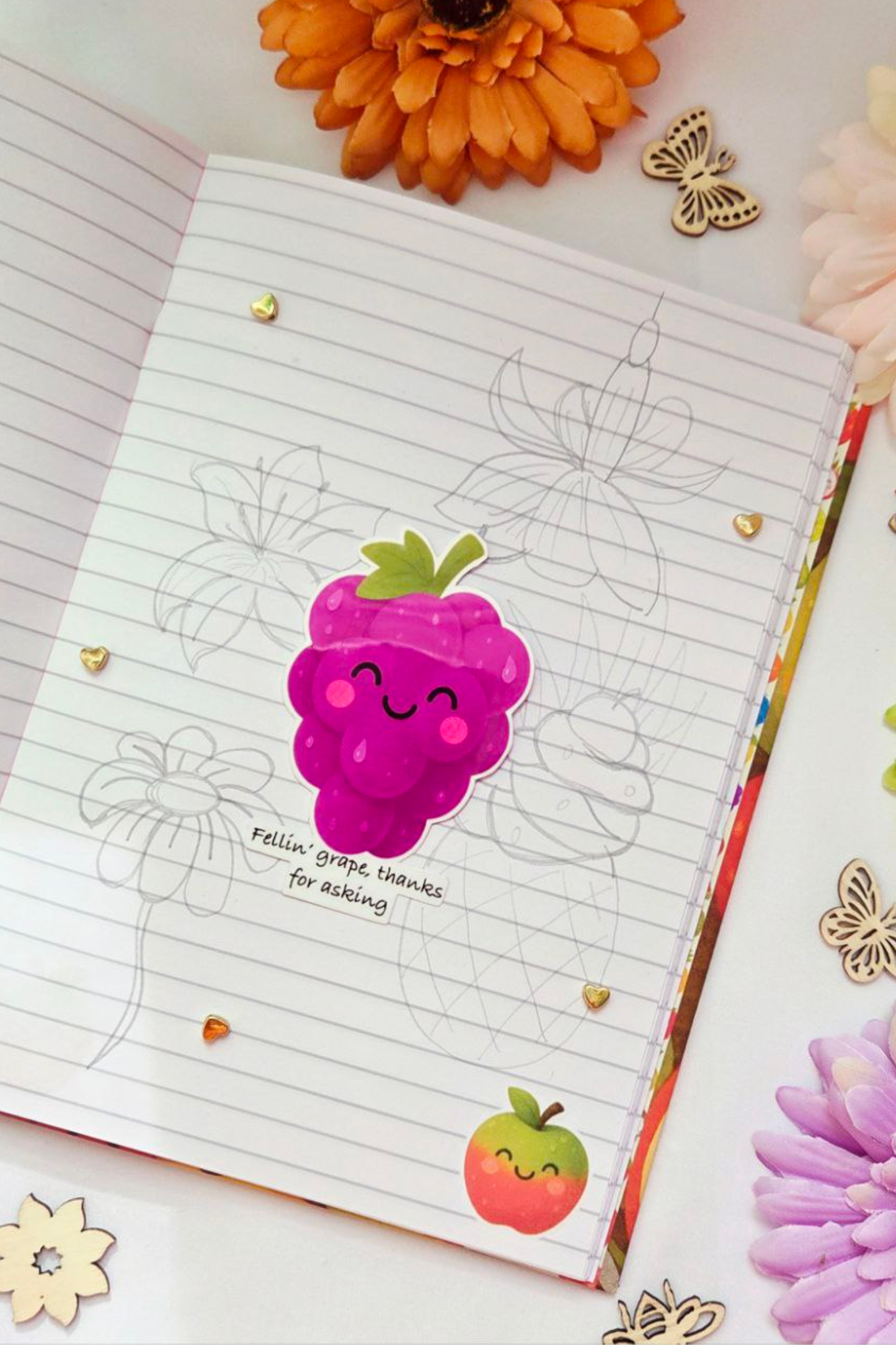 Fruity Smiles Sticker Pack - 18 Joyful Stickers