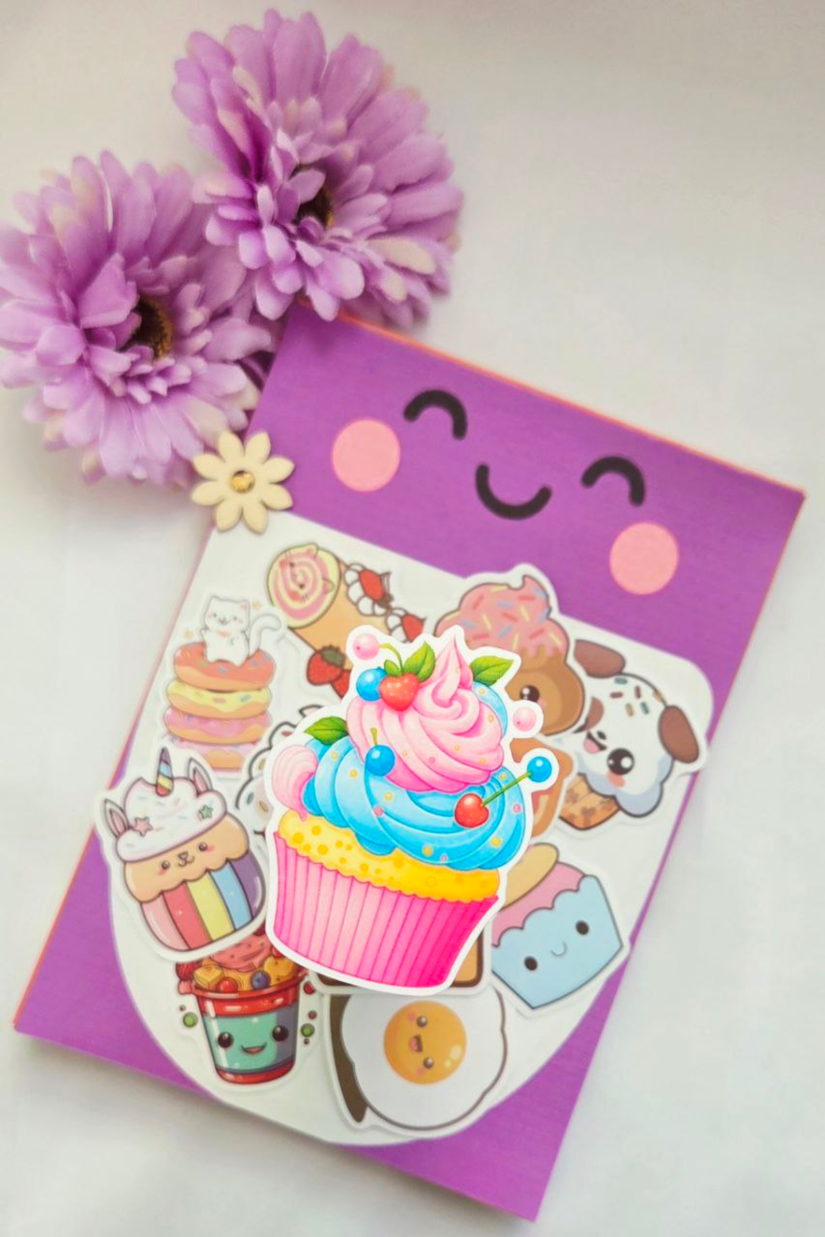 🍰 LivLivStar Sweet Fantasy Dessert Collection - Pack of 17 Stickers
