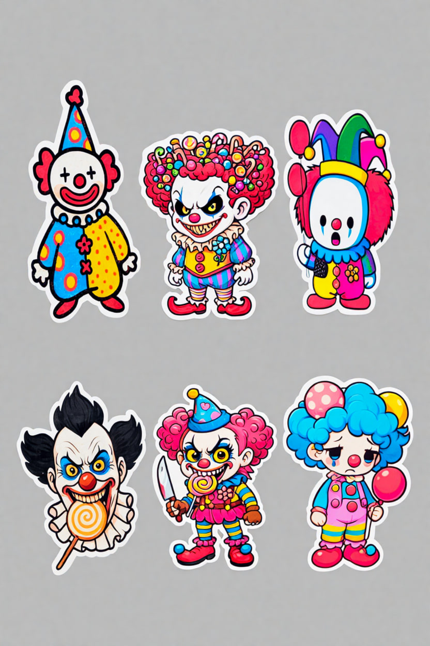 Haunted Circus Digital Sticker Collection  (6 digital stickers)