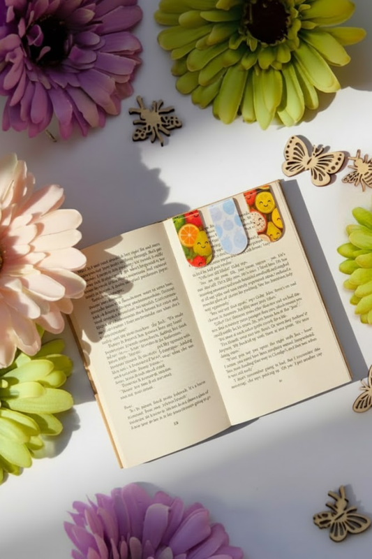 Fruity Smiles Magnetic Bookmarks -Pack of 3 bookmarks