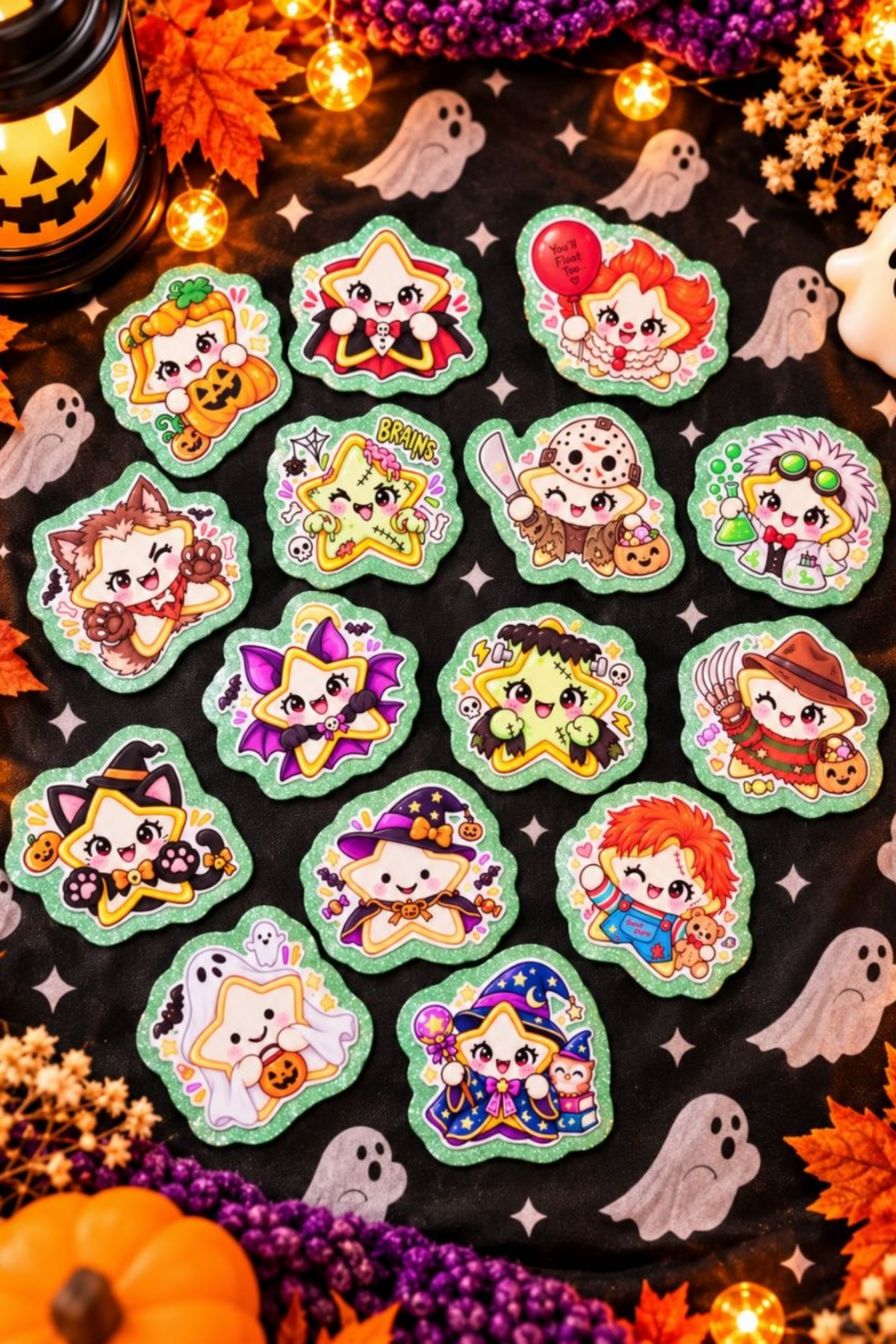 LivLivStar Halloween character sticker set