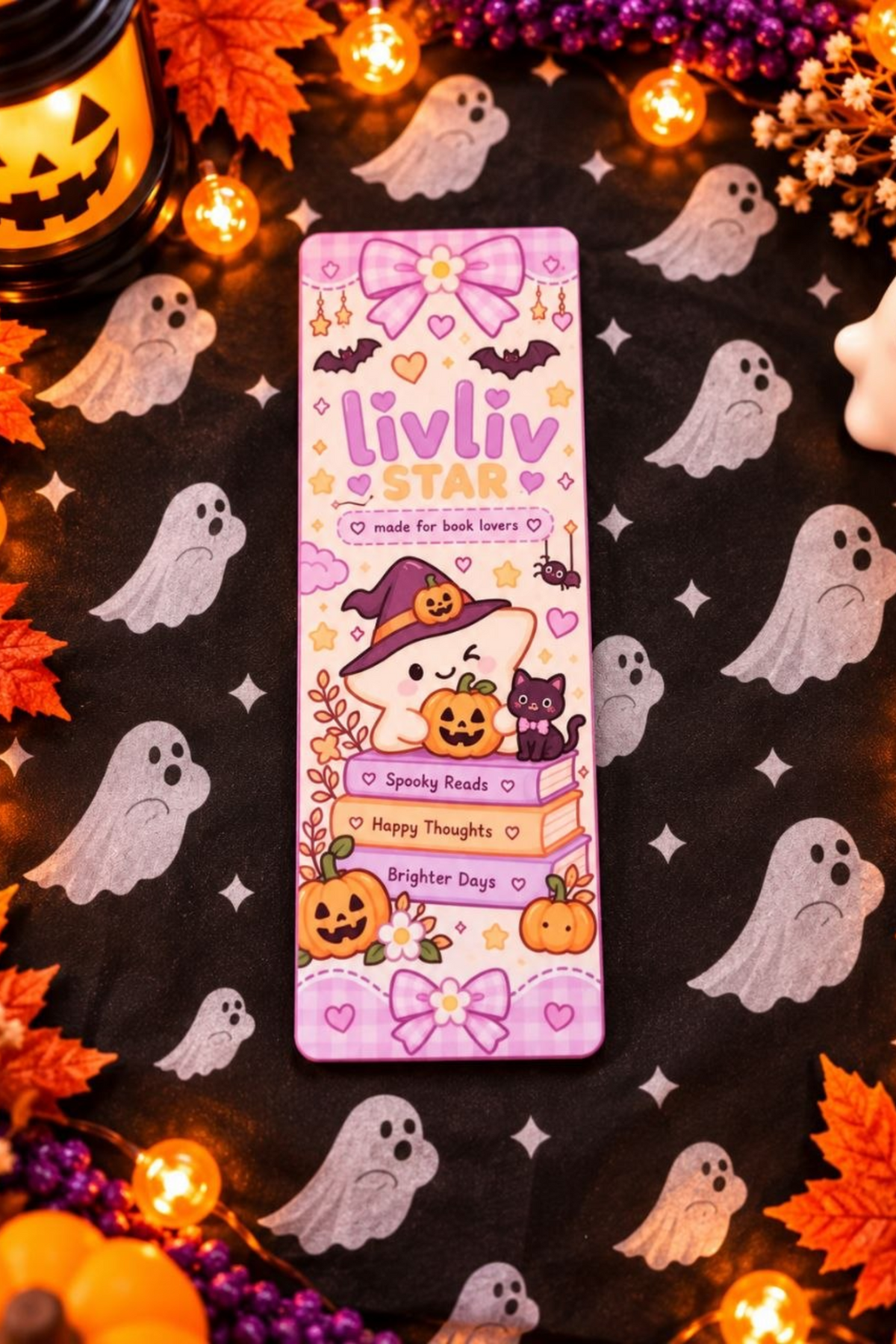 LivLivStar Halloween bookmark made for book lovers