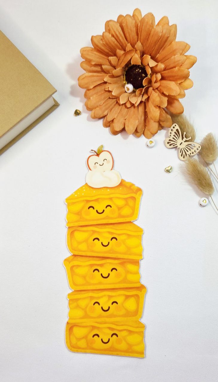 Kawaii Apple Pie Bookmark
