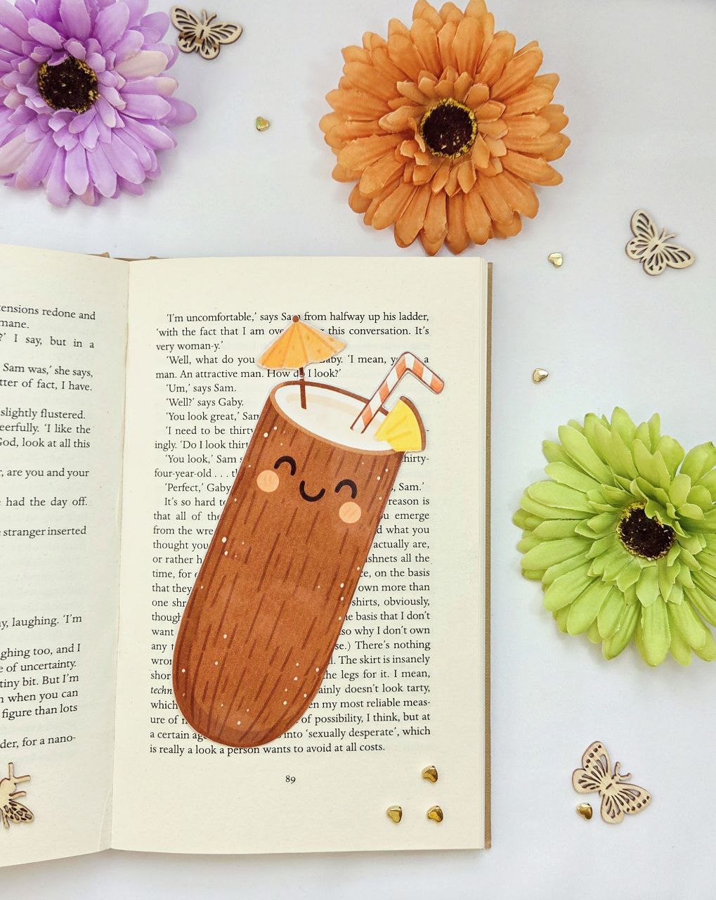 Kawaii Coconut Drink Bookmark