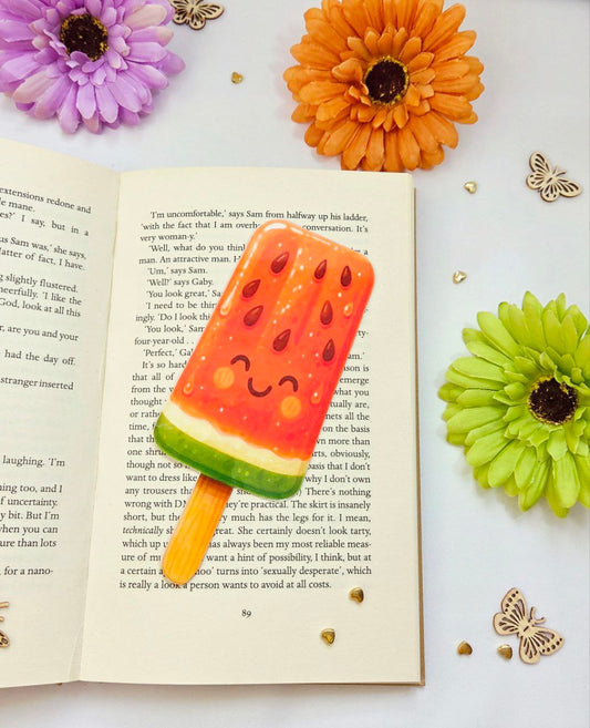 Kawaii Watermelon Popsicle Bookmark